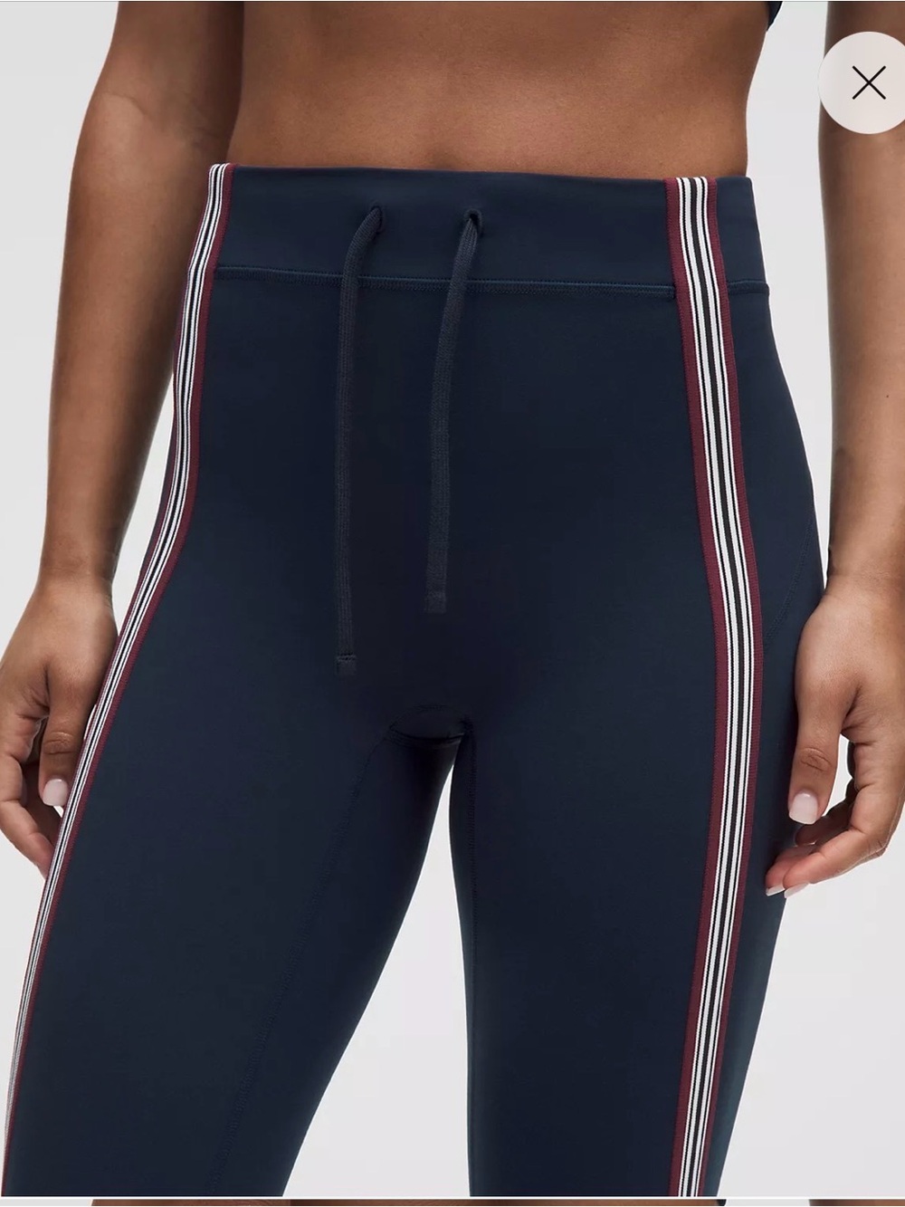 NWOT Lululemon Groove High-Rise Tight 25" Stripe Trim - Picture 5 of 7